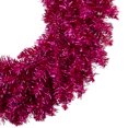 thumbnail image 3 of Northlight Metallic Tinsel Artificial Christmas Wreath - 24" - Dark Pink - Unlit, 3 of 6