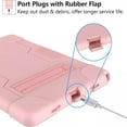 thumbnail image 3 of SuperShield iPad 10th Generation Case 10.9 Inch 2022 with Built-in 3 in 1 Kickstand Pencil Holder, Silicone Back Shell Protective Cover Case for iPad 10th Gen - Pink, 3 of 5