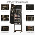 thumbnail image 4 of HOMCOM Jewelry Cabinet Floor Standing, Lockable Jewelry Organizer, 4 of 10