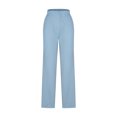 thumbnail image 3 of DPTALR Fall Women Casual Comfortable Pure Colour Elastic Waist Plush Pocket Full Length Pants, 3 of 5