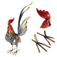 thumbnail image 4 of Rooster Ornament, Decorative Carved Rooster Statue Hollow Detachable Tail High Temperature Baking Process Wide Application  For Garden For Indoor, 4 of 8