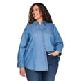 thumbnail image 1 of Lane Bryant Women's Plus Denim Button-Up Shirt, 1 of 6