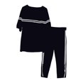 thumbnail image 4 of jinwen Femmes 2 Pièce Tenue Vêtements Col Rond Pull-Over avec Pantalon de Survêtement Manches Courtes, 4 of 8