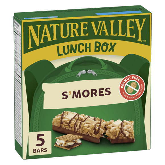 Nature Valley Barres Granola Boîte à Lunch, S'mores, Sans Arachides, Collations pour Enfants, 5 Barres