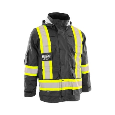 Parka de sécurité d'hiver Forcefield 6-in-1 Hi Vis avec veste bombardier amovible