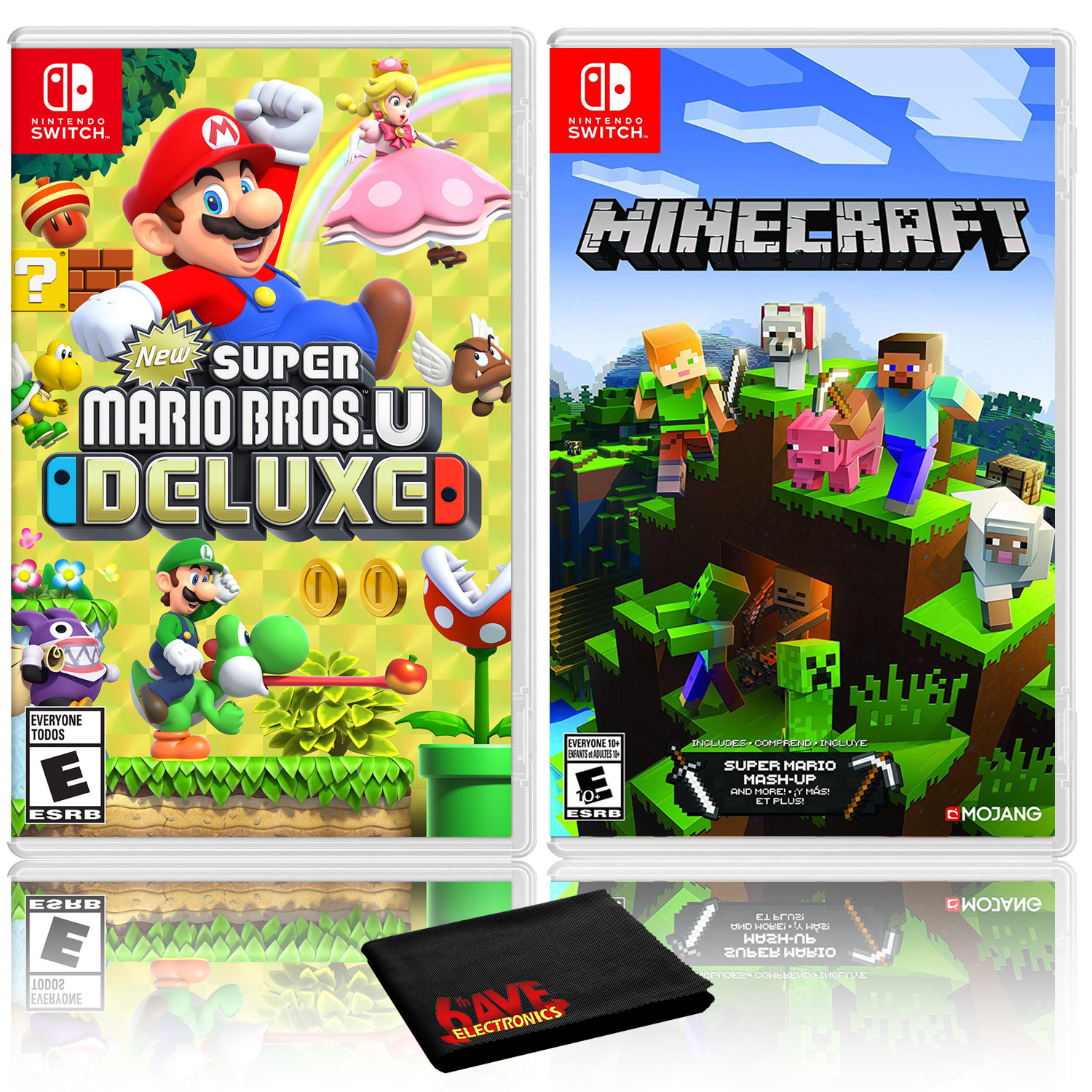 New Super Mario Bros. U Deluxe + Minecraft - Two Game Bundle