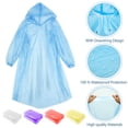 thumbnail image 2 of EIMELI 10 Pcs Ponchos Imperméables Portatifs Ponchos de Pluie pour Adultes Colorés Jetables Légers avec Capuches pour Cyclisme Randonnée Voyage Plein Air Camping, 2 of 7