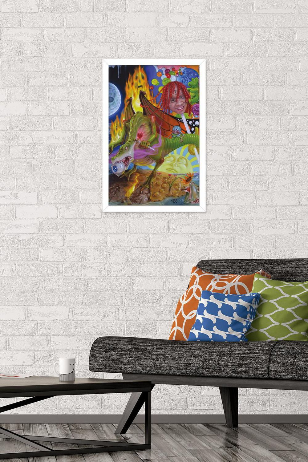 Trippie Redd - Trip at Knight Album Cover Wall Poster with Magnetic Frame, 22.375" x 34"