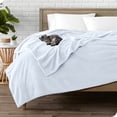 thumbnail image 2 of Bare Home Microplush Fleece Blanket - 300 GSM - Fuzzy Microfleece - Soft & Plush - Throw/Travel, Blue Mist, 2 of 5