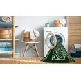 thumbnail image 2 of Ahgly Tapis d'Intérieur Lavable en Machine Carré Noir Nuit, 8 Pieds Carré, 2 of 7
