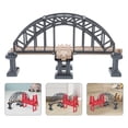 thumbnail image 2 of MOVTOTOP 2Pcs Wooden Train Bridge Educational Value Red Cross Shape For Learning Activities 12.6x6.9x5.3in, 2 of 8