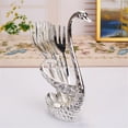 thumbnail image 2 of Coffee Spoons and Forks Set Stainless Steel Bar Dessert Serving Utensils With Swan-Shaped Rack 12 cm Spoon 13 cm Fork, 2 of 2