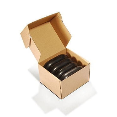 Master Massage Extra X Large Flat Ovular Basalt Massage Stone 4 piece Pack 4.5" x 3" x 1.1" Rock
