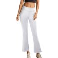 thumbnail image 2 of Innerwin Bas Taille Haute Femmes Harem Pantalons Course Jambe Large Pantalon Stretch Blanc M, 2 of 4