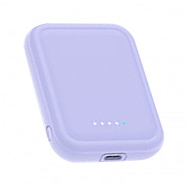 Banque d'Alimentation Sans Fil Magnétique Batterie 5000mAh Charge Rapide Magnétique Portable Charger Banque d'Alimentation pour Téléphones Intelligents Violet
