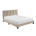 thumbnail image 1 of Lexicon Newberry Velvet Queen Platform Bed in Light brown, 1 of 9