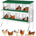 thumbnail image 1 of Chicken Nesting Box, 8 Compartment Metal Chicken Nesting Boxes for Chicken Coop, Easy Egg Collection, Easy Cleaning, Chicken Laying Boxes with Bracket Legs for Hens, Green, 1 of 7