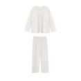 thumbnail image 4 of cfhntfmh Ensembles de Pyjamas pour Femmes avec Soutien-Gorge Intégré, Chemises de Nuit Décontractées à Manches Longues et Col Rond avec Pantalons Longs Doux, 4 of 4