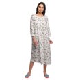 thumbnail image 1 of Moomaya Chemise de Nuit Boutonnée en Coton Imprimé pour Femmes, Robe de Nuit d'Allaitement, 1 of 5