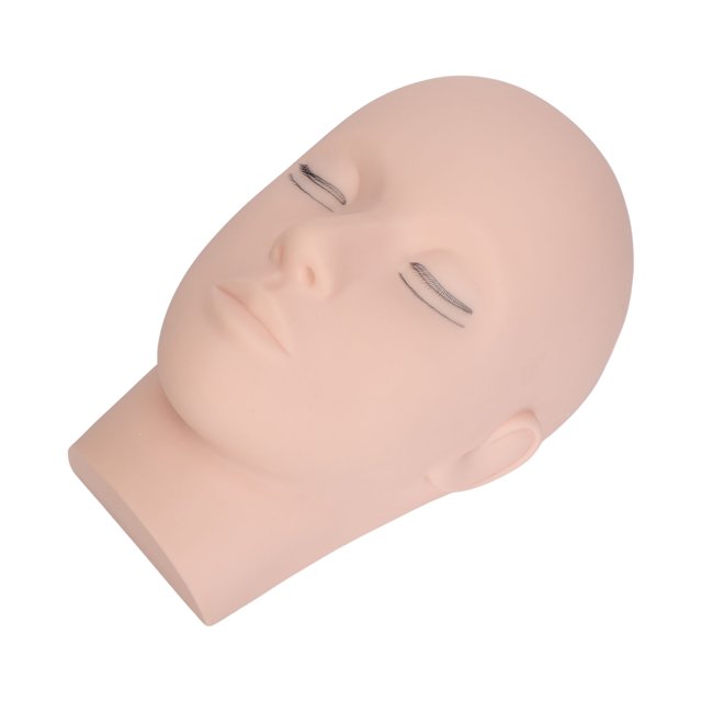 Lash Extension Mannequin Head, 4 Layer Eyelash Silicone Eyelash Mannequin Head Soft For Training For Makeup