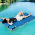 thumbnail image 2 of Costway 3-Layer Tear-proof Water Mat Floating Pad Island Water Sports Relaxing Blue, 2 of 9