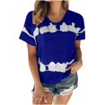 thumbnail image 2 of Wolfast T-Shirts pour Femmes Mode Femmes Mode T-Shirt Imprimé Manches Courtes Blouse Col Rond Hauts Décontractés Manches Courtes Blouses pour Femmes, 2 of 9