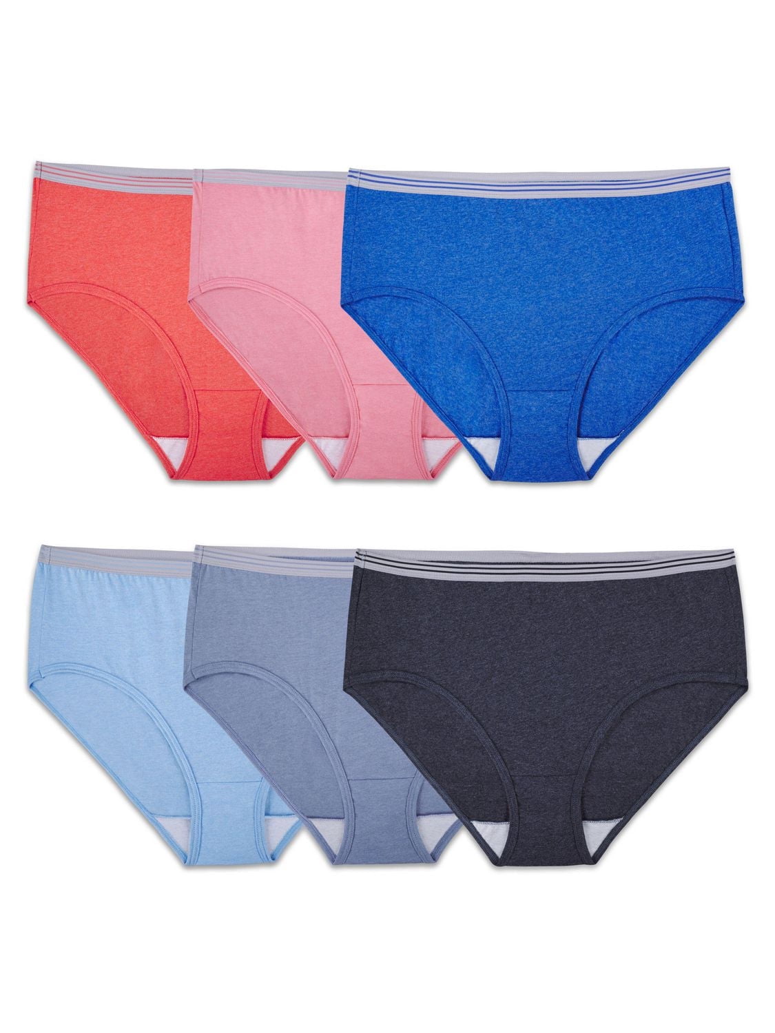 Fruit of the Loom 6pk Heather Lowrise Brief