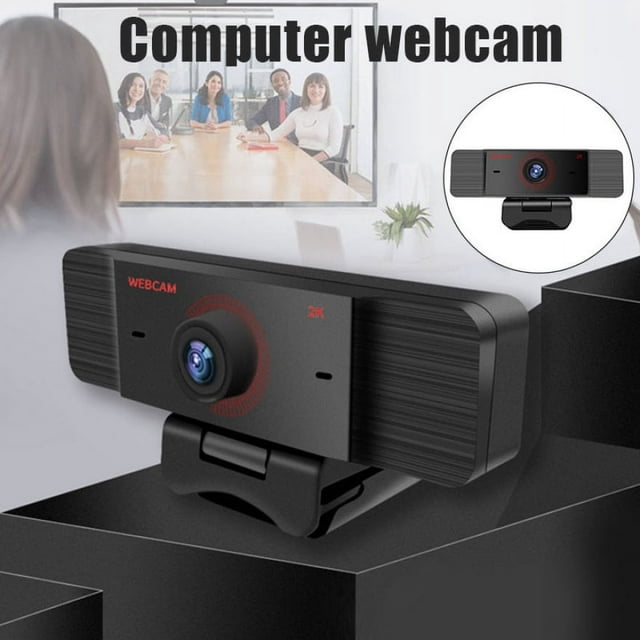 2K Webcam with Microphone 4 Million Pixels Webcam Video Camera USB 2.0 for Laptop Desktop Meeting