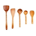thumbnail image 2 of Danhjin Superior Wooden Kitchen Utensil Set 5 Piece Cooking Tools Includ Spatula Frying Spatula Soup Spoon Rice Spoon And Curved Soup Spoon Heatresistant Built To Last, 2 of 9