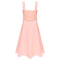 thumbnail image 2 of MSemis Kids Girls Elegant Flower Girl Dress Sleeveless Ruched Bodice Cascading Ruffle Wedding Party Dress Pink 14, 2 of 5