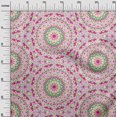 thumbnail image 3 of oneOone Rayon Fuschia Pink Fabric Mandala Craft Projects Decor Fabric Printed By The Yard 56 Inch Wide, 3 of 5