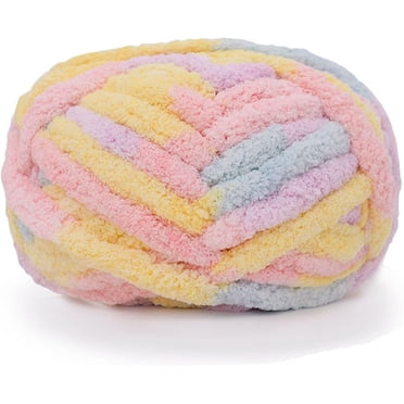 1Pcs Chunky Knit Chenille Yarn for Hand Knitting Blankets, Super Soft Big Jumbo Blanket Yarn