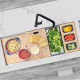 thumbnail image 2 of Stylish Undermount 45" Stainless Steel Single Bowl Workstation Kitchen Sink with 8 accs S-615W, 2 of 17