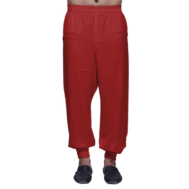 Atasi Mens Rayon Solid Readymade Harem Pajama Ethnic Wear Elastic Bottom Pant