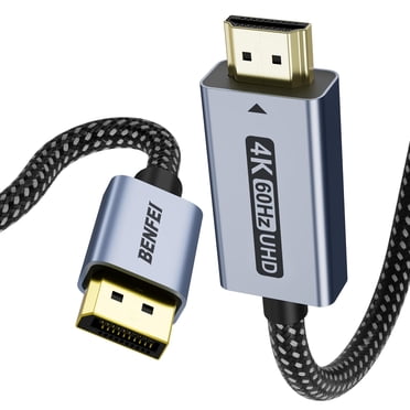 BENFEI 4K@60Hz DisplayPort to HDMI Cable, 6 feet, Aluminum Shell, Nylon Braided