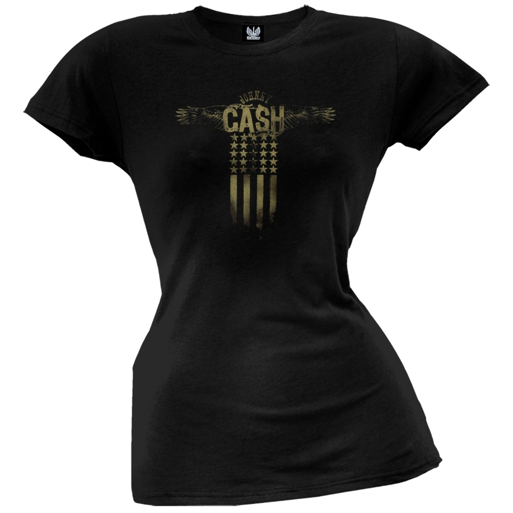 Johnny Cash - T-Shirt Juniors Wings