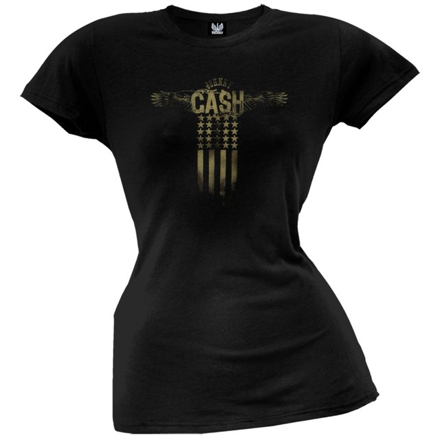 Johnny Cash - T-Shirt Juniors Wings