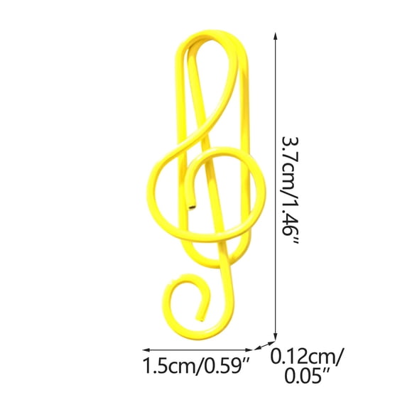 Herunwer Treble Clef Shaped Decorative Paper Clips, Musical Note Paper Clips for Office, School, and Stationery Lovers