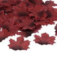 thumbnail image 1 of Unique Bargains Artificial Leaves Fall Maple Autumn Fake Leaf Decoration, Black Burgundy 300 Pack, 1 of 5