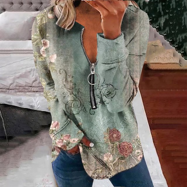 2023 Chandail de Mode pour Femmes Rabais de 50 % Liquidation Hauts pour Femmes Automne Manches Longues Chandail Ample Chemise Chic Décontractée Chandails à Rayures à Col Rond pour Dames