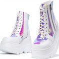 thumbnail image 2 of Fashion Thick Soled Large Size Short Boots Women Autumn Platform Leather Boots, 2 of 3
