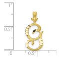 thumbnail image 3 of Diamond2Deal 10K Yellow Gold Grooved Letter G Initial Pendant for Women, 3 of 5