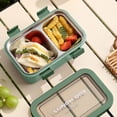 thumbnail image 4 of Amzcrzy Bento Lunch Boxes Lunch Box Compartment Lunch Box for Office Workers Temperature Lightweight Students with Rice Divider Stainless Steel Insulation Lunch Box Organization and Storage, 4 of 6
