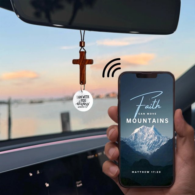 Daily Verse Rearview Ornament – Daily Car Charm Hanging For Car With “I Am With You ”