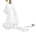 thumbnail image 4 of Lampe de table licorne étincelante or et blanc Simple Designs, 4 of 9