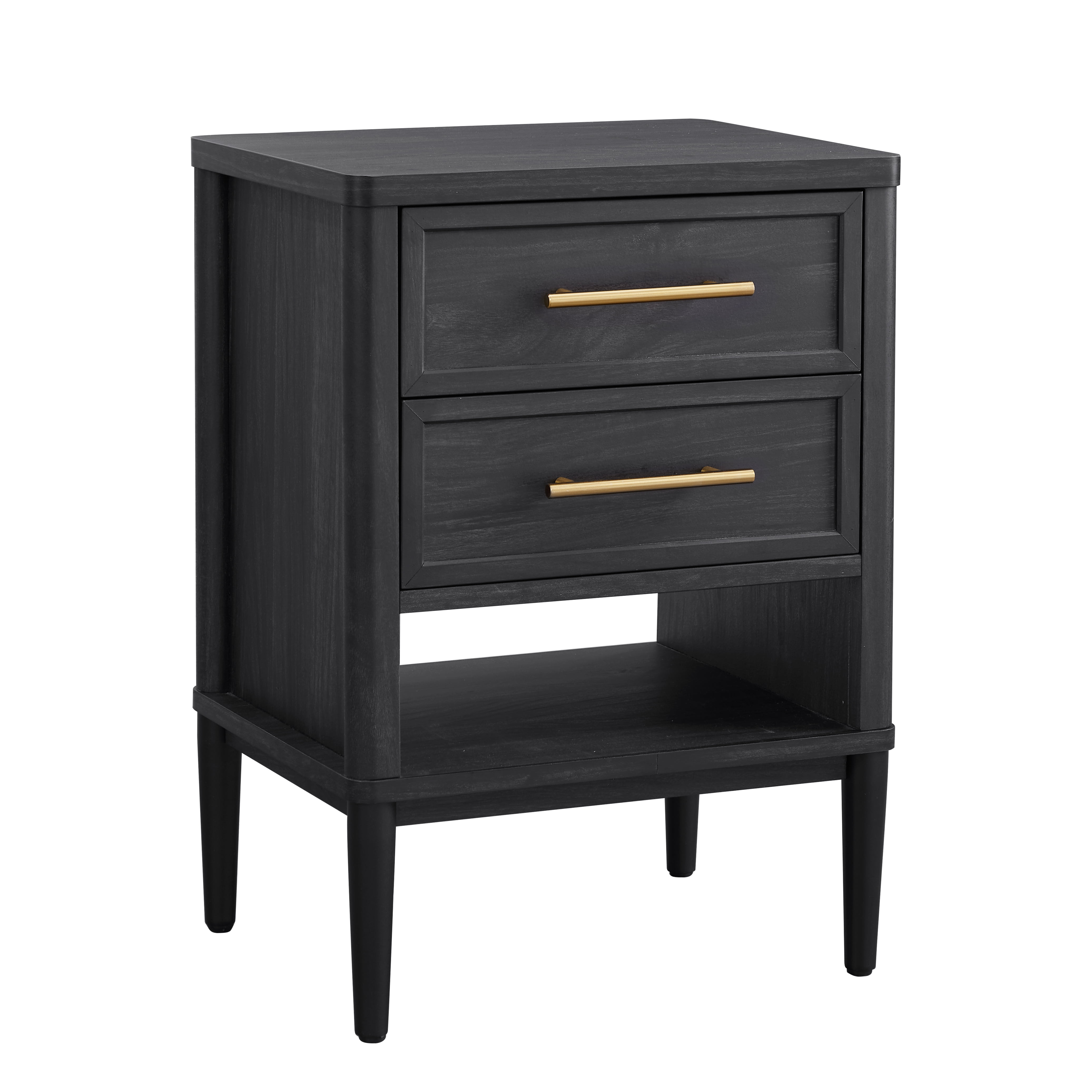 Better Homes & Gardens Oaklee Nightstand, Charcoal Finish