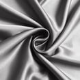 thumbnail image 4 of Luxurious Satin KING Size 6-Piece Bedding Set - Light Grey Solid Color, Includes Fitted Sheet, Flat Sheet & 4 Pillowcases, Ultra-Soft Silky Material, Wrinkle/Stain Resistant, Elastic Edge for 14-15", 4 of 6