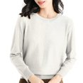 thumbnail image 1 of Duoif Chandails pour Femmes, Chandails pour Femmes à Col Rond Chandail pour Femmes à Manches Longues Chandail Doux à Enfiler pour Femmes Beige G, 1 of 3