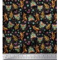 thumbnail image 1 of Soimoi Georgette Viscose Fabric Leaves,Floral & Housefly Insects Decor Fabric Printed Yard 42 Inch Wide, 1 of 3