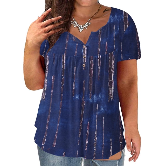 TIMIFIS Plus Size Tunic Tops For Leggings Casual Flowy Tshirts Ruched Blouses For Women
